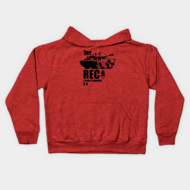 1er Régiment Étranger de Cavalerie Kids Hoodie by Firemission45